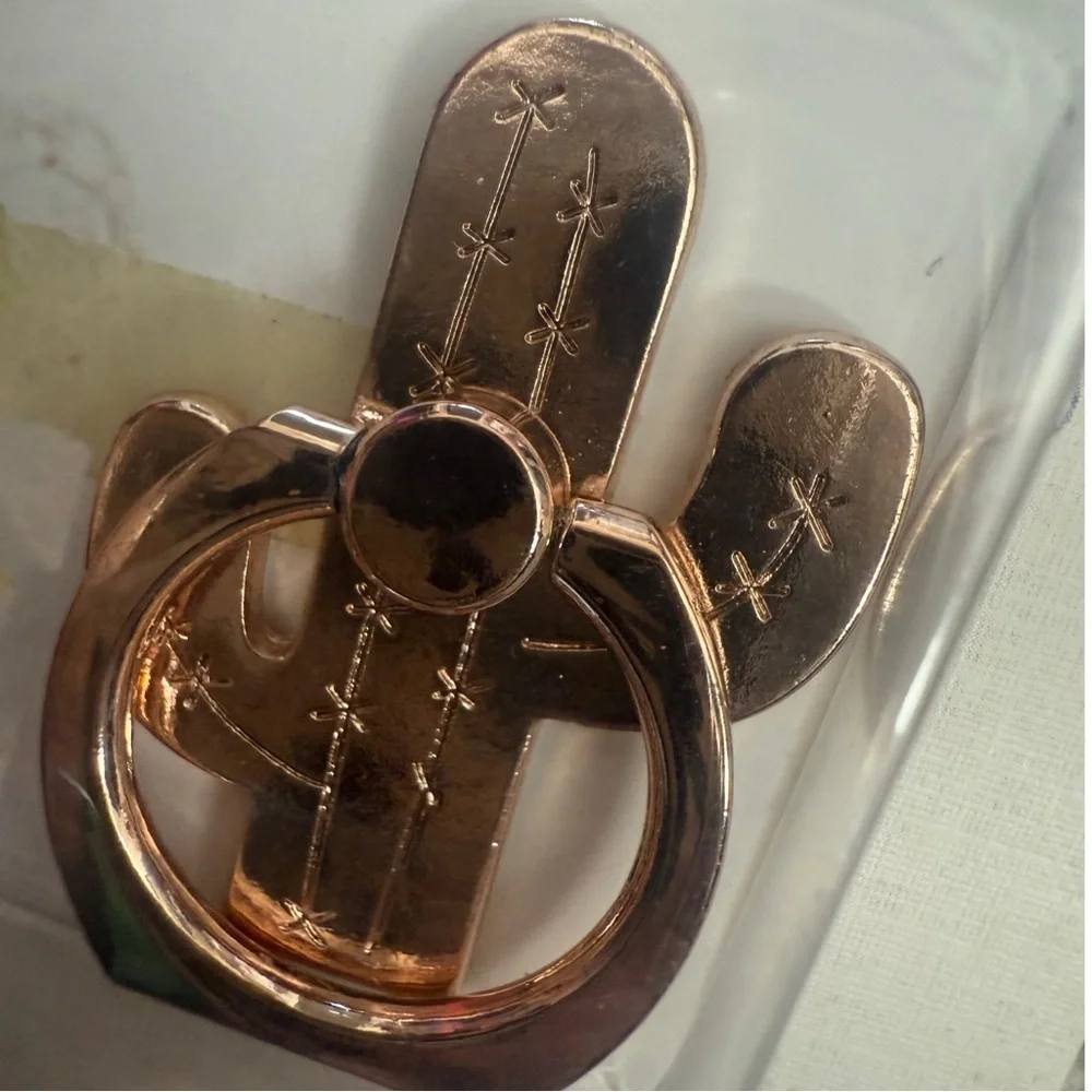 Mudd Western Festival Cactus Rose Gold Cell Phone Ring Holder
